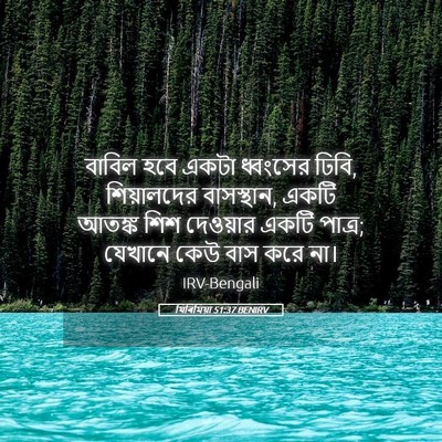 Picture 05 - যিৰিমিয়া 51:37 BENIRV - বাবিল হবে একটা - Bible Verse Picture