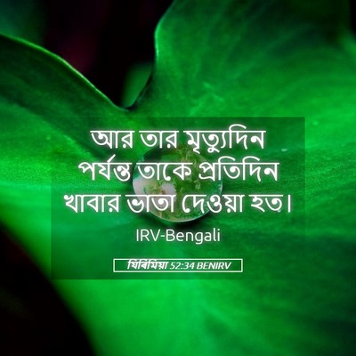 Picture 05 - যিৰিমিয়া 52:34 BENIRV - আর তার মৃত্যুদিন - Bible Verse Picture