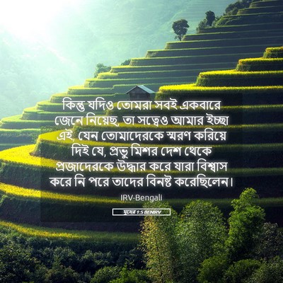 Picture 05 - যুদের 1:5 BENIRV - কিন্তু যদিও তোমরা - Bible Verse Picture
