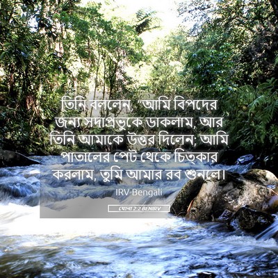 Picture 05 - যোনা 2:2 BENIRV - তিনি বললেন, “আমি - Bible Verse Picture
