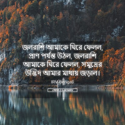 Picture 05 - যোনা 2:5 BENIRV - জলরাশি আমাকে ঘিরে - Bible Verse Picture
