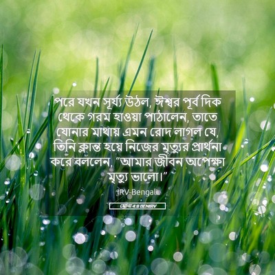 Picture 05 - যোনা 4:8 BENIRV - পরে যখন সূর্য্য - Bible Verse Picture