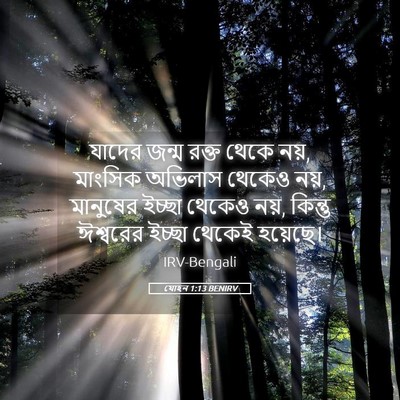 Picture 05 - যোহন 1:13 BENIRV - যাদের জন্ম রক্ত - Bible Verse Picture