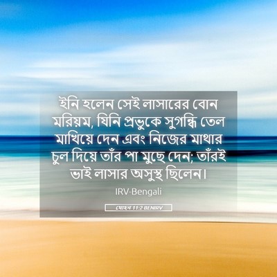 Picture 05 - যোহন 11:2 BENIRV - ইনি হলেন সেই - Bible Verse Picture