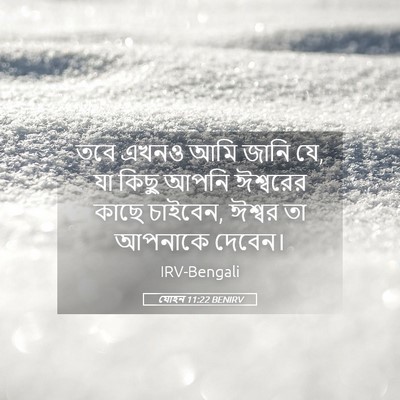 Picture 05 - যোহন 11:22 BENIRV - তবে এখনও আমি জানি - Bible Verse Picture