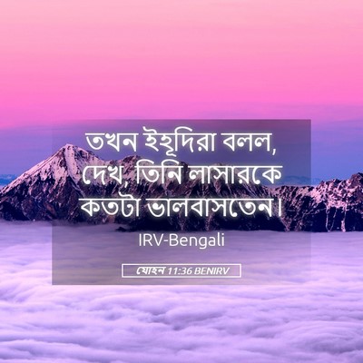 Picture 05 - যোহন 11:36 BENIRV - তখন ইহূদিরা বলল, - Bible Verse Picture