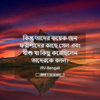 Picture 05 - যোহন 11:46 BENIRV - কিন্তু তাদের - Bible Verse Picture