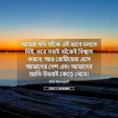 Picture 05 - যোহন 11:48 BENIRV - আমরা যদি তাঁকে এই - Bible Verse Picture