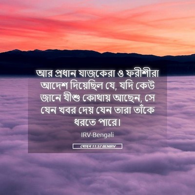 Picture 05 - যোহন 11:57 BENIRV - আর প্রধান যাজকেরা - Bible Verse Picture