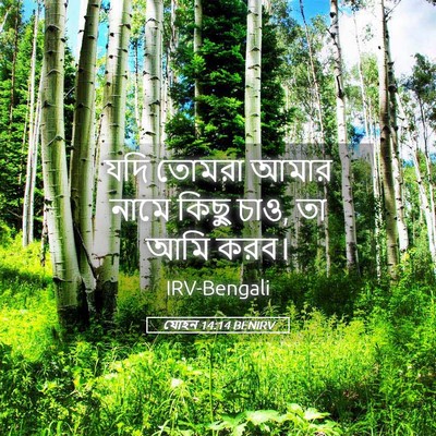 Picture 05 - যোহন 14:14 BENIRV - যদি তোমরা আমার - Bible Verse Picture