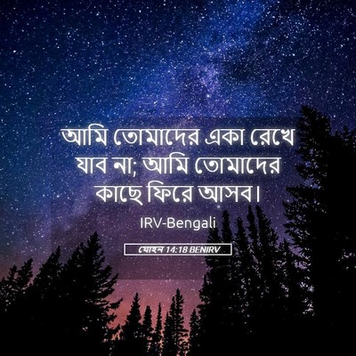 Picture 05 - যোহন 14:18 BENIRV - আমি তোমাদের একা - Bible Verse Picture