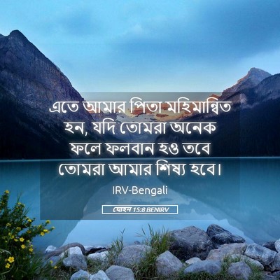 Picture 05 - যোহন 15:8 BENIRV - এতে আমার পিতা - Bible Verse Picture