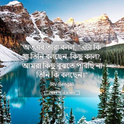 Picture 05 - যোহন 16:18 BENIRV - অতএব তারা বলল, “এটা - Bible Verse Picture