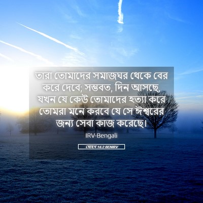 Picture 05 - যোহন 16:2 BENIRV - তারা তোমাদের - Bible Verse Picture