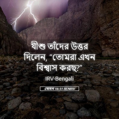 Picture 05 - যোহন 16:31 BENIRV - যীশু তাঁদের উত্তর - Bible Verse Picture
