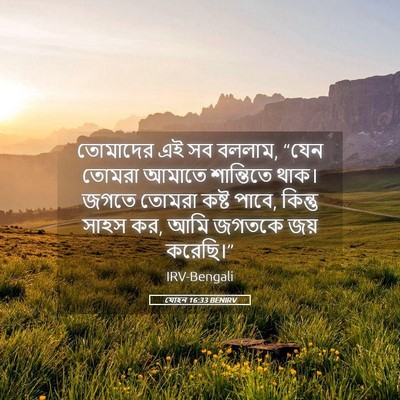 Picture 05 - যোহন 16:33 BENIRV - তোমাদের এই সব - Bible Verse Picture