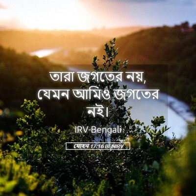 Picture 05 - যোহন 17:16 BENIRV - তারা জগতের নয়, - Bible Verse Picture