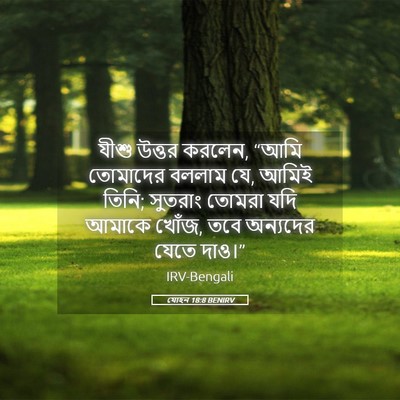 Picture 05 - যোহন 18:8 BENIRV - যীশু উত্তর করলেন, - Bible Verse Picture
