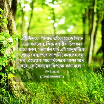 Picture 05 - যোহন 19:12 BENIRV - এই উত্তরে, পীলাত - Bible Verse Picture