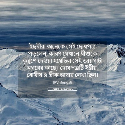 Picture 05 - যোহন 19:20 BENIRV - ইহুদীরা অনেকে সেই - Bible Verse Picture