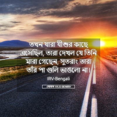 Picture 05 - যোহন 19:33 BENIRV - তখন যারা যীশুর - Bible Verse Picture