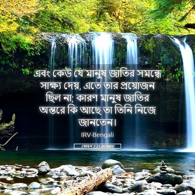 Picture 05 - যোহন 2:25 BENIRV - এবং কেউ যে মানুষ - Bible Verse Picture