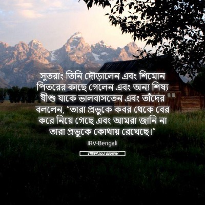 Picture 05 - যোহন 20:2 BENIRV - সুতরাং তিনি - Bible Verse Picture