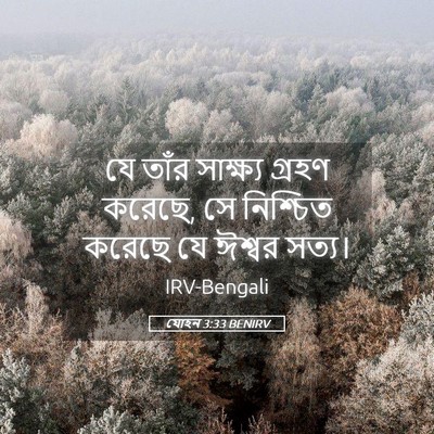 Picture 05 - যোহন 3:33 BENIRV - যে তাঁর সাক্ষ্য - Bible Verse Picture