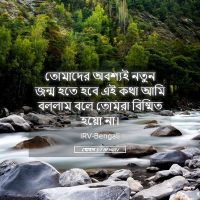 Picture 05 - যোহন 3:7 BENIRV - তোমাদের অবশ্যই - Bible Verse Picture