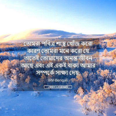 Picture 05 - যোহন 5:39 BENIRV - তোমরা পবিত্র - Bible Verse Picture
