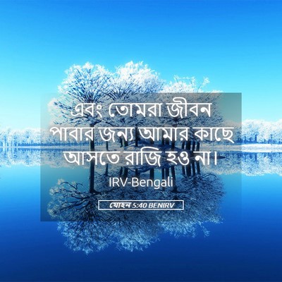 Picture 05 - যোহন 5:40 BENIRV - এবং তোমরা জীবন - Bible Verse Picture