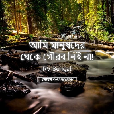 Picture 05 - যোহন 5:41 BENIRV - আমি মানুষদের থেকে - Bible Verse Picture