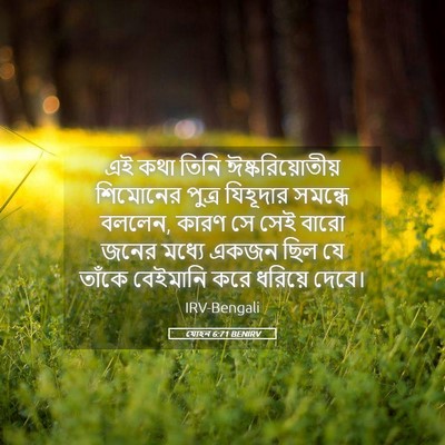 Picture 05 - যোহন 6:71 BENIRV - এই কথা তিনি - Bible Verse Picture
