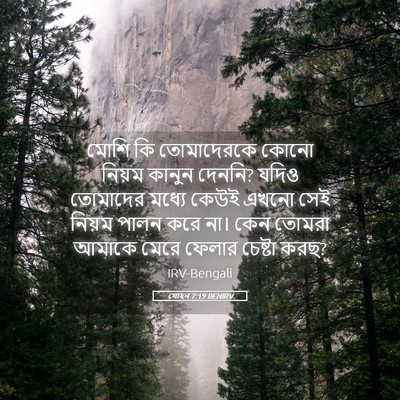 Picture 05 - যোহন 7:19 BENIRV - মোশি কি তোমাদেরকে - Bible Verse Picture