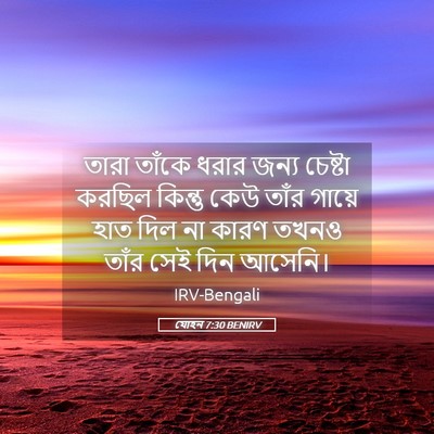 Picture 05 - যোহন 7:30 BENIRV - তারা তাঁকে ধরার - Bible Verse Picture