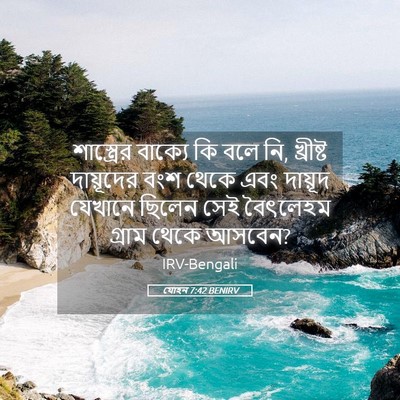 Picture 05 - যোহন 7:42 BENIRV - শাস্ত্রের বাক্যে - Bible Verse Picture