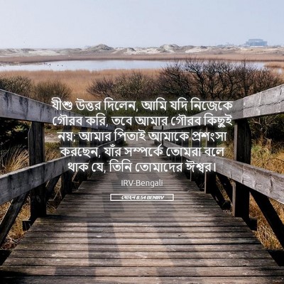 Picture 05 - যোহন 8:54 BENIRV - যীশু উত্তর দিলেন, - Bible Verse Picture
