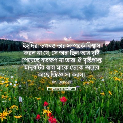 Picture 05 - যোহন 9:18 BENIRV - ইহূদিরা তখনও তার - Bible Verse Picture
