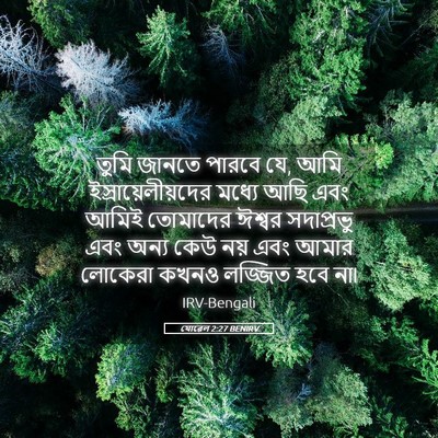 Picture 05 - যোৱেল 2:27 BENIRV - তুমি জানতে পারবে - Bible Verse Picture