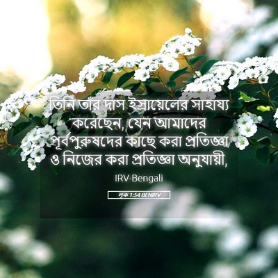 Picture 05 - লূক 1:54 BENIRV - তিনি তাঁর দাস - Bible Verse Picture