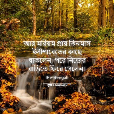 Picture 05 - লূক 1:56 BENIRV - আর মরিয়ম প্রায় - Bible Verse Picture