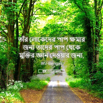 Picture 05 - লূক 1:77 BENIRV - তাঁর লোকেদের পাপ - Bible Verse Picture