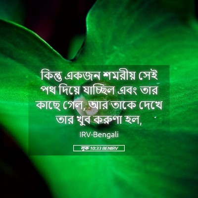 Picture 05 - লূক 10:33 BENIRV - কিন্তু একজন - Bible Verse Picture