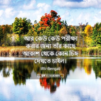 Picture 05 - লূক 11:16 BENIRV - আর কেউ কেউ পরীক্ষা - Bible Verse Picture