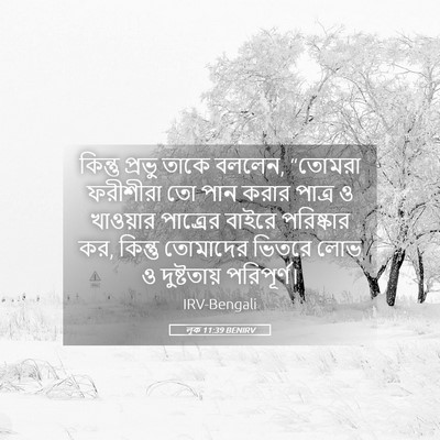 Picture 05 - লূক 11:39 BENIRV - কিন্তু প্রভু তাকে - Bible Verse Picture