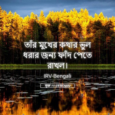 Picture 05 - লূক 11:54 BENIRV - তাঁর মুখের কথার - Bible Verse Picture