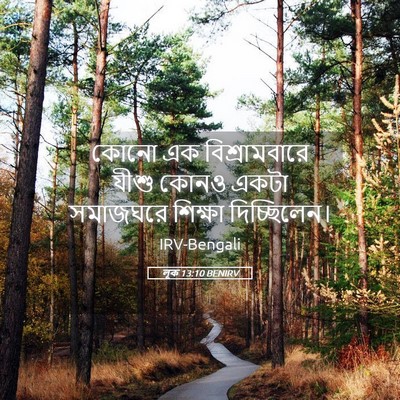 Picture 05 - লূক 13:10 BENIRV - কোনো এক - Bible Verse Picture