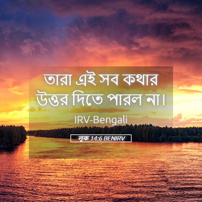 Picture 05 - লূক 14:6 BENIRV - তারা এই সব কথার - Bible Verse Picture