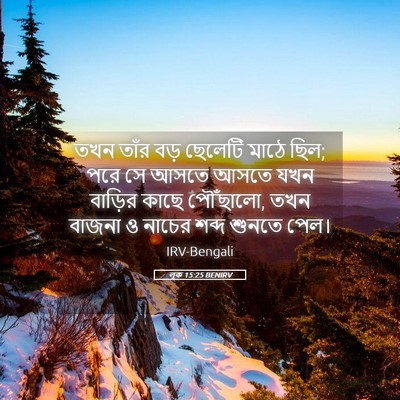Picture 05 - লূক 15:25 BENIRV - তখন তাঁর বড় - Bible Verse Picture
