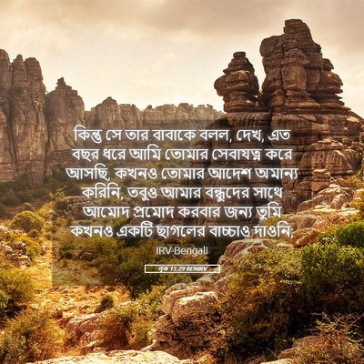 Picture 05 - লূক 15:29 BENIRV - কিন্তু সে তার - Bible Verse Picture